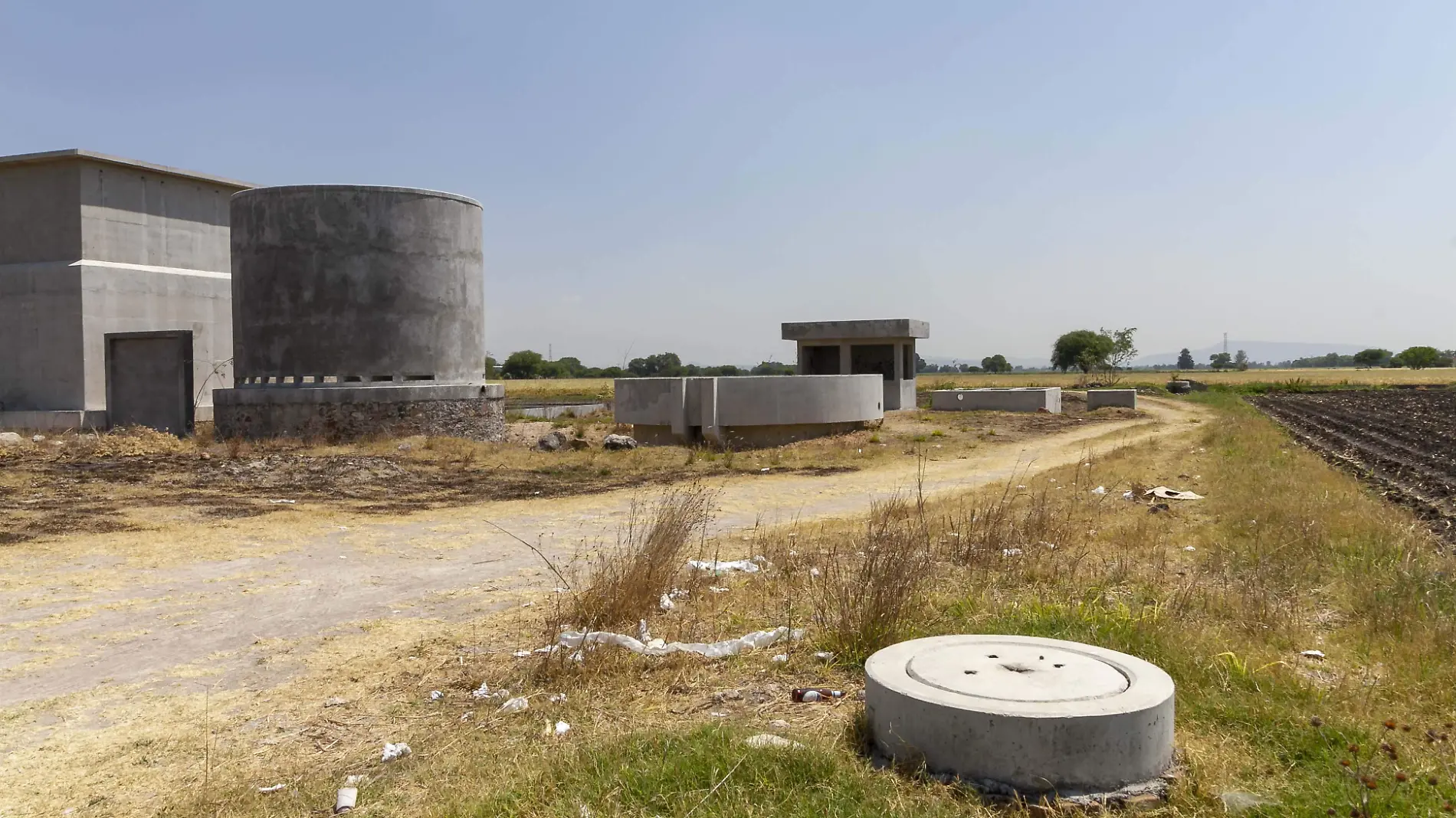 La planta tratadora de aguas residuales beneficiará a las comunidades de Guadalupe Septién, Ignacio Pérez y San Clemente.  Foto César Ortiz.